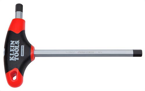 Klein® Journeyman™ JTH4E11 Key, Imperial, 4 in Arm Length, 3/16 in Hex, T-Handle/Soft Touch Grip, Steel