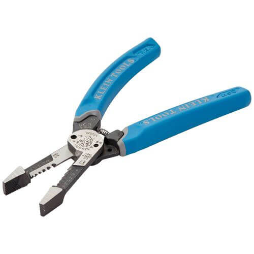 Klein® K12035 Klein-Kurve® Heavy Duty Shear Cutting Wire Stripper with Hold-Open Spring, 8.41 in OAL, Forged Steel Body