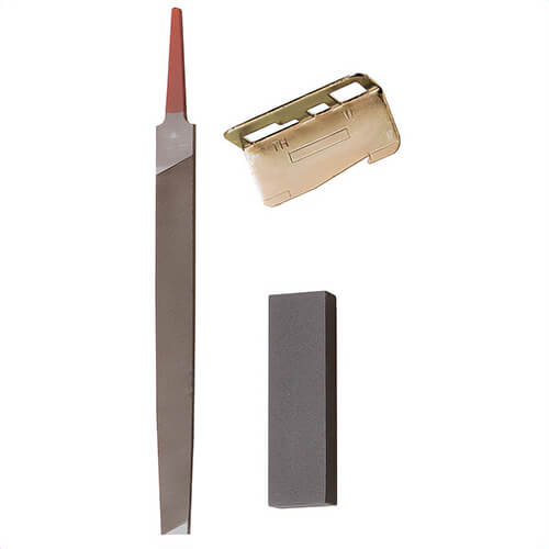 Klein® KG-2 Sharpening Kit, For use with Sharpening Pole and Tree Climbers, Leather, Tan
