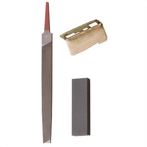 Klein® KG-2 Sharpening Kit, For use with Sharpening Pole and Tree Climbers, Leather, Tan