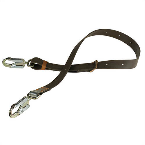 Klein® KG5295-L Positioning Strap with Snap Hook, Brown, 5.67 ft, 6-1/2 in