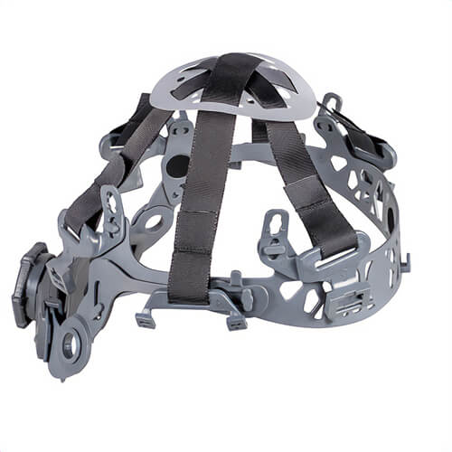 Klein® KHHSPNT2 Full Brim Hard Hat Suspension, Type-2, Clip Attachment, Adjustable, 6-Point, Nylon, Gray