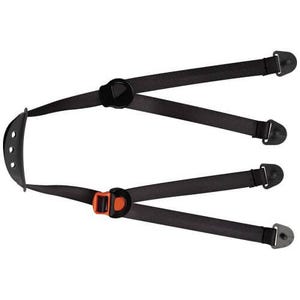Klein® KHHSTRP Chin Strap with (4) Clips, Multi Mounting Points, Nylon, Black, For use with Both Cap and Full Brim Style Hard Hats