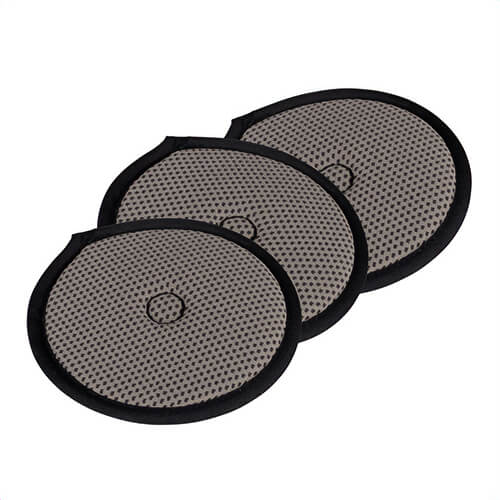 Klein® KHHTOPPADT2 Full Brim Hard Hat Replacement Top Pad, Type-2, Hook and Loop Attachment, Polyester, Gray, 3 pk