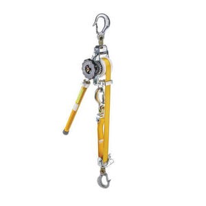 Klein® KN1600PEX Web Strap Hoist Deluxe, Deep V-Notch Hook Opening, Tighter Ratchet, 33 in L x 4 in W x 5 in H Dimensions
