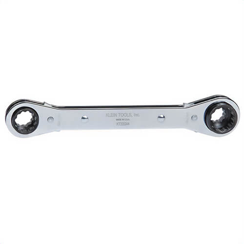 Klein® KT223X4 Box Wrench, 4-in-1 Combination Ratcheting, Series: Lineman's, Imperial, 1/2 to 3/4 in Wrench Opening, 12 points, 9 in OAL