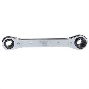 Klein® KT223X4 Box Wrench, 4-in-1 Combination Ratcheting, Series: Lineman's, Imperial, 1/2 to 3/4 in Wrench Opening, 12 points, 9 in OAL