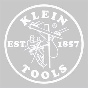 Klein® MBE00131 White Lineman's Logo Hard Hat, Cap Decal, 2.4 in
