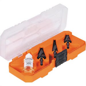 Klein® QRST3PC Premium All Purpose Quick Release Step Drill Bit Kit, 3 pc