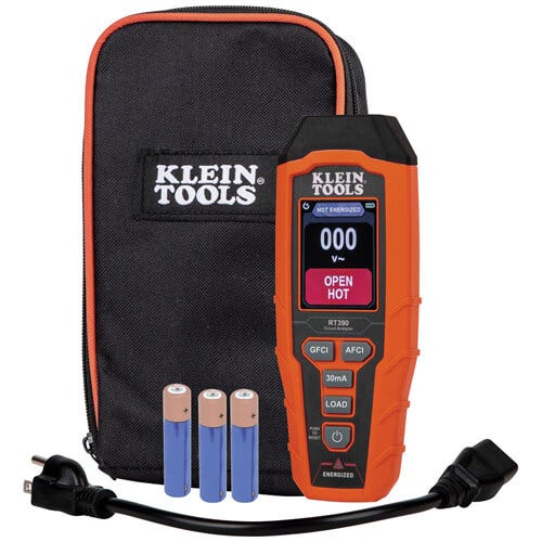 Klein® RT390 Circuit Analyzer to inspect AFCI & GFCI devices
