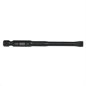 Klein® SL14355 Power Driver Bit, 1/4 in Slotted Point, 3-1/2 in OAL
