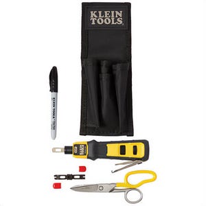 Klein® VDV027-813 Punchdown LAN Installer Starter Kit, 6 pcs, For use with Prepare and Connect 66-type and 110-type Punchdown Terminal Blocks