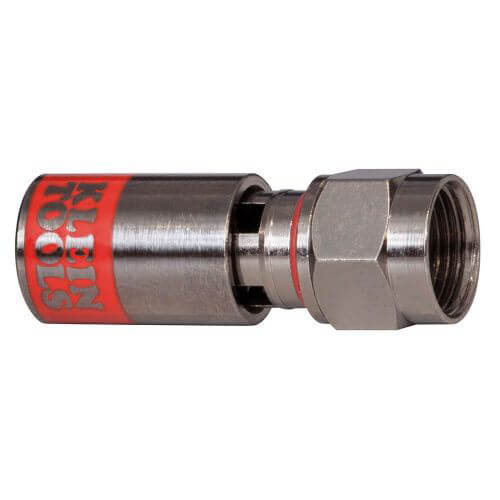 Klein® VDV812-618 Universal Coaxial Compression Connector, F-Connector Connection, RG-59 Multi-Shield and Plenum Cable