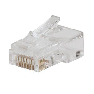 Klein® Pass-Thru™ VDV826-703 8-Contact 8-Position Modular Data Plug, Solid/Stranded Conductor, PVC