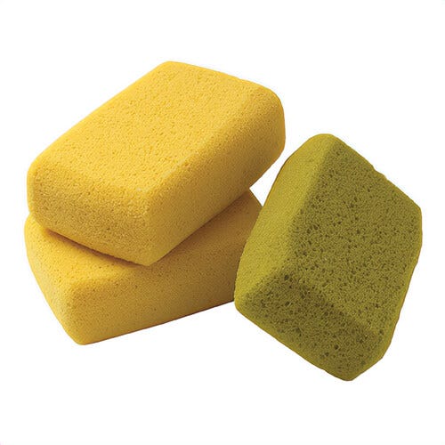 Kraft Tool® PL060 Professional Medium Fine Pore Sponge, Orange/Yellow, Polyester