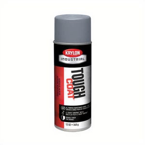 Krylon® Tough Coat® A00326007 Acrylic Enamel Spray Paint, 12 oz Container, Liquid Form, Machine Light Gray, 20 to 25 sq-ft Coverage