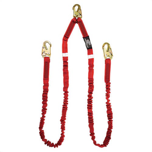 Liberty Line® 6 ft Twin Leg 100% Tie-Off Shock Absorbing Lanyard, Internal Design, Snap Hook Ends, FAL28010