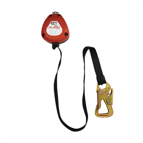 Liberty Line® 8 ft Tie-Back Self Retracting Lifeline with Connector, Hi-Abrasion Resistant Webbing, FAL28020
