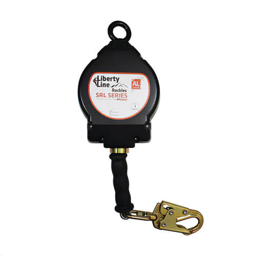 Liberty Line® 30 ft Cable Self Retracting Lifeline for Fall Protection, Aluminum Housing, Snap Hook, FAL28023