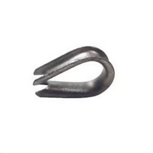 Thimble, Light Duty, 5/16 in Wire Rope Diameter, Hot Dipped Galvanized, For Use With: Wire Rope