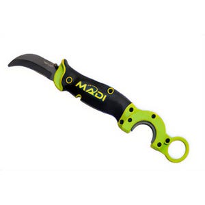 MADI BB-2 BrushBladeâ„¢ Blunted Lineman Knife with Wire Brush, Blunt Tip Blade, Stainless Steel, 1,000 mcm