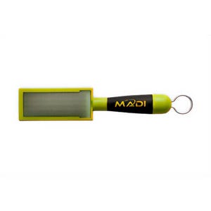 MADI DFWB-1 Double Flat Wire Brush with Snap Ring, Non-Conductive Material, Ergonomic Rubber, Hi-Viz Green