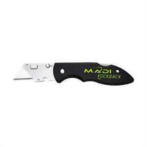 MADI LB-UK Lockback Quick Change Utility Knife with Lockback to Close, Reversible Belt Clip, Ergonomic Handle