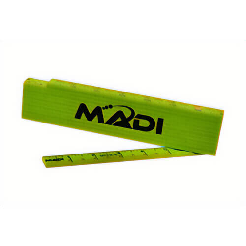 MADI MPFR-6 Fiberglass Folding Rule/Ruler, Inside Reading with Center-Point Markings, Glass-Reinforced Nylon, 6 ft
