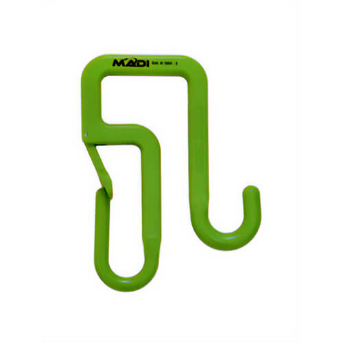 MADI SBH-3 Safety Bucket Hook, Compatible with Rubber Blankets, Interior Hook, Hi-Viz Polymer, 3 in Extra Capacity, H-Viz Green