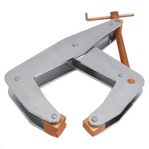 Mag-Mate® K120T Kant-Twist® Standard Cantilever Clamp with Copper Plated Jaw, Screw and T-Handle, 12 in Clamping