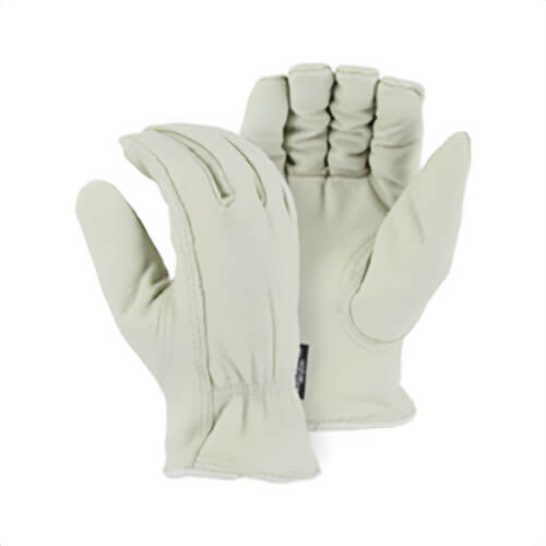 Majestic Glove 1511PT/11 Winter Lined General Purpose Gloves, Drivers, Gunn Cut/Keystone Thumb Style, XL, Size 11, Grain Pigskin Leather Palm