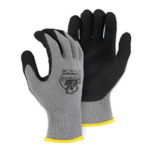 Majestic Glove 35-7675/L Cut-Less Watchdog Cut-Resistant Gloves, L, Sandy Nitrile Coating, KorPlex®, Knit Wrist Cuff