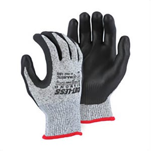 Majestic Glove 37-1565/L Cut-Less Gloves, Cut/Abrasion Resistant, L, Foam Nitrile Coating, 3G12 Dyneema®/Spandex®, Knit Wrist Cuff