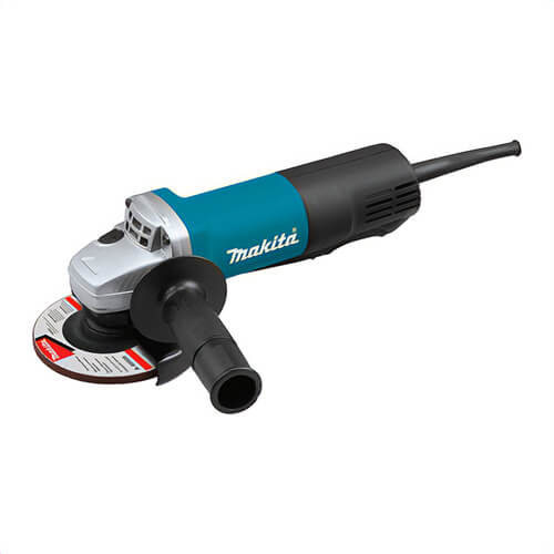 Makita® 9557PB Corded Electric Angle Grinder with AC/DC Switch, 2-1/2 in dia Wheel, 4-1/2 in Arbor/Shank, 120 VAC, Lock-On/Off Switch