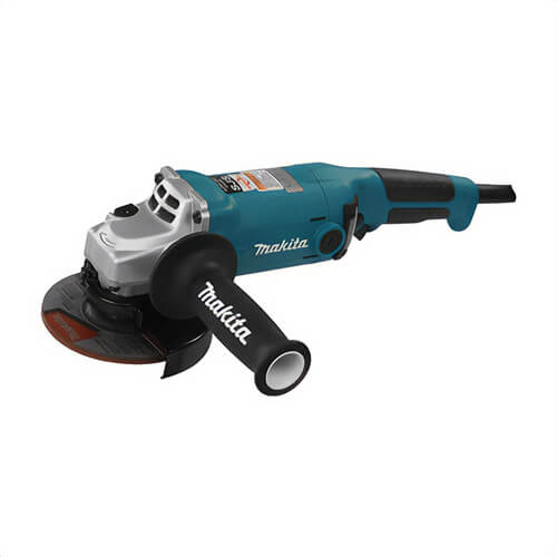 Makita® GA5020Y Angle Grinder, 5 in dia Wheel, 5/8-11 UNC Arbor/Shank, 120 VAC, 2-Stage Safety Paddle Switch