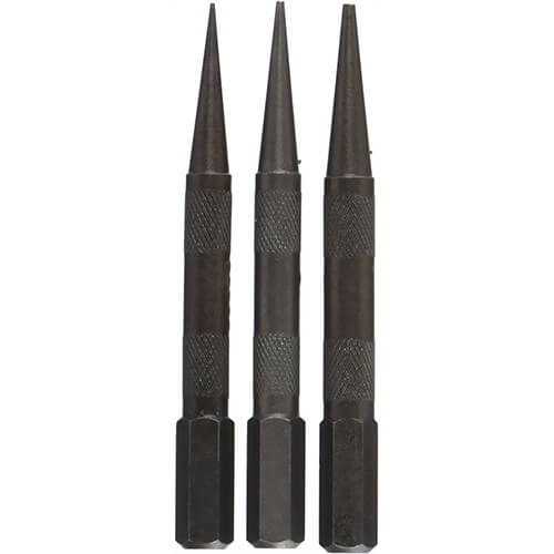 Mayhew™ 47502 Nail Set 1/32, 2/32, 3/32, 7 in L x 3 in W x 0.50 in H, 3pc