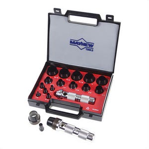 Mayhewâ„¢ 66000 Imperial Hollow Punch Set, 1/8 to 1-3/16 in Punch, 15 Punches, 16 pc