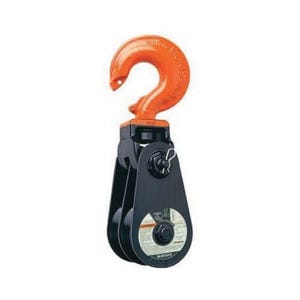 McKissick® 104121 408 Light Champion Snatch Block with Hook, 5/8 to 3/4 in, 12 ton Load, 6 in OD
