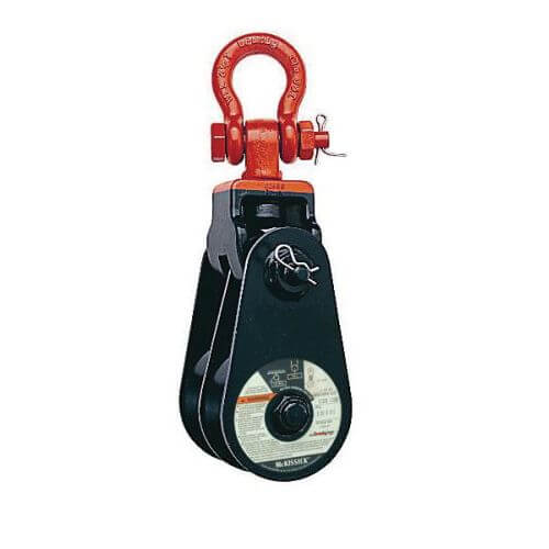 McKissick® 105200 409 Light Champion Snatch Block with Shackle, 5/8 to 3/4 in, 12 ton Load, 8 in OD