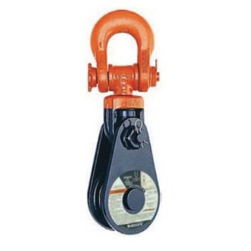 McKissick® 121040 431 Super Champion Snatch Block with Shackle, 1 to 1-1/8 in, 20 ton Load, 8 in OD