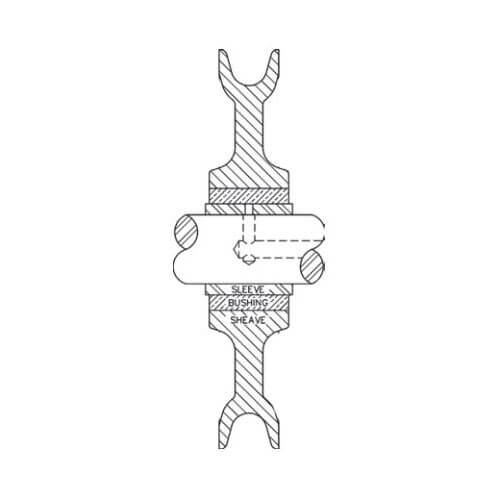 McKissick® 2028373 New Style Block Sheave, Manila Rope Cable, 1/2 in, 2-1/4 in OD
