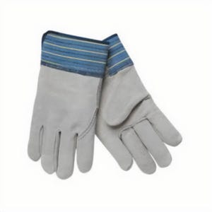MCR Safety 1417M Full Back General Purpose Gloves, Leather Palm, Gunn Pattern/Standard Finger/Wing Thumb Style, Medium