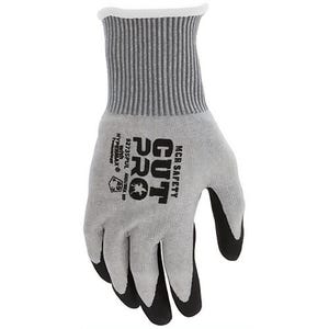 MCR Safety 9273SPUXXL CutPro® Cut Resistant Work Gloves, 2X-Large, Gray, 13 Gauge, Coated Palm and Fingers, ANSI Cut Level A9