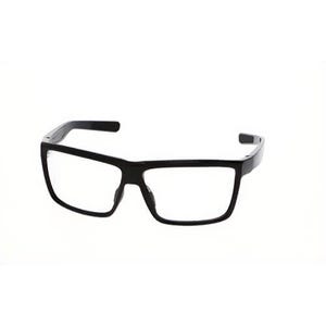 MCR Safety SR210 Swagger® Black Safety Glasses, Clear Lens, Duramass® Hard Coat, Detachable Side-Shields, Retro Style, TPR