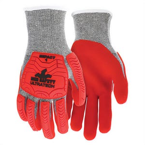 MCR Safety UT1954XXL UltraTech™ Stitched Mechanics Gloves, XX-Large, Sandy Nitrile Foam Coating, HyperMax® Knit Wrist Cuff