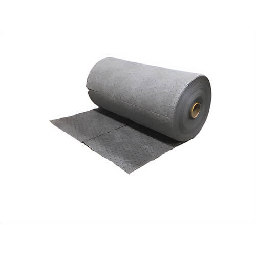 Meltblown GDM150 Dimpled Heavyweight Absorbent Roll, 30 in W x 150 in L, 50.5 gal Absorption, Fluids Absorbed: Universal, Gray