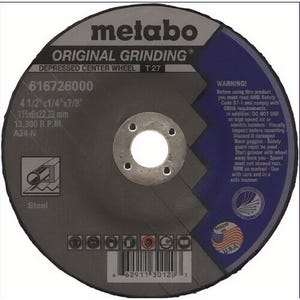 Metabo® 616554000 Flexiamant Original Grinding® GP Depressed Center Wheel, 6 in dia x 1/4 in Thick, 7/8 in Center Hole