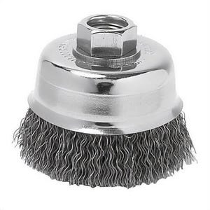 Metabo® 623796000 Wire Cup Brush, 2-3/4 in dia Brush, M14x2 Arbor Hole, 0.014 in dia Filament/Wire, Twist Knot, Steel Fill