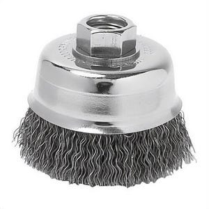 Metabo® 623804000 Wire Cup Brush, 2-3/4 in dia Brush, 5/8-11 Arbor Hole, 0.02 in dia Filament/Wire, Twist Knot, Steel Fill