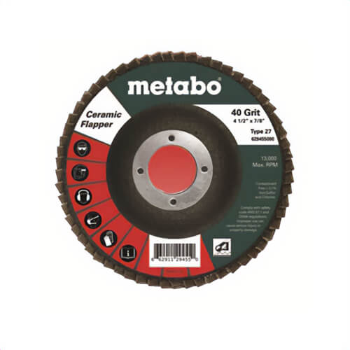 Metabo® 629443000 Ceramic Flapper, 6 in, 40, 7/8 T29, 10 ea